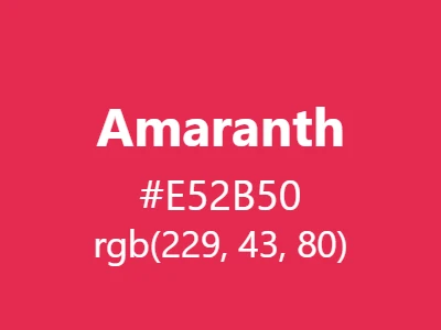Visual example of amaranth color with its vibrant, pinkish-red appearance