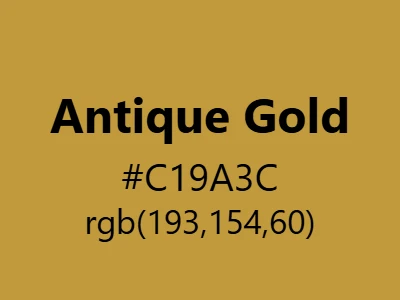 Antique Gold Color Code: HEX Code & RGB Code Values