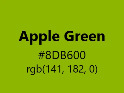 Visual example of apple green color with its fresh, vibrant appearance