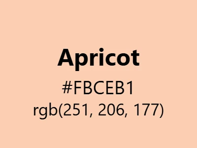 Visual example of apricot color with its soft, delicate appearance