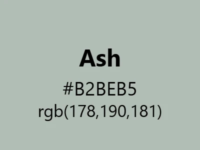 Visual example of ash color with its cool, muted green-grey appearance