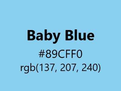 Visual example of baby blue color with its soft, gentle appearance