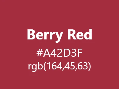 Visual example of berry red color with its rich, fruity appearance