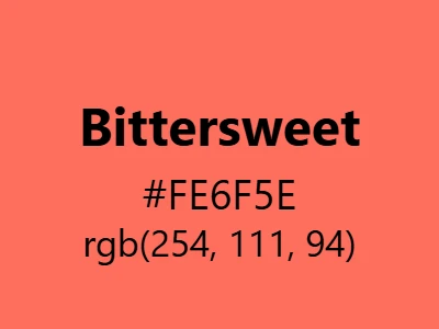 Visual example of bittersweet color with its vibrant, reddish-orange appearance