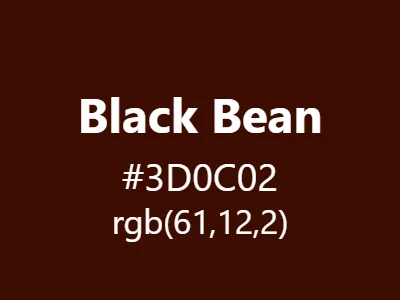 Visual example of black bean color with its deep, rich brown appearance