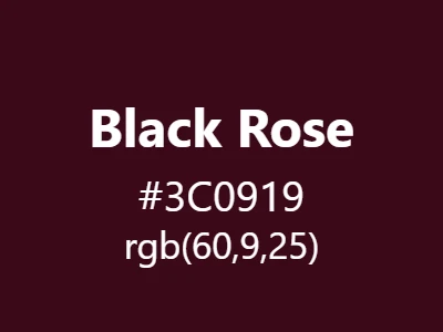 Visual example of black rose color with its deep, romantic red-black appearance