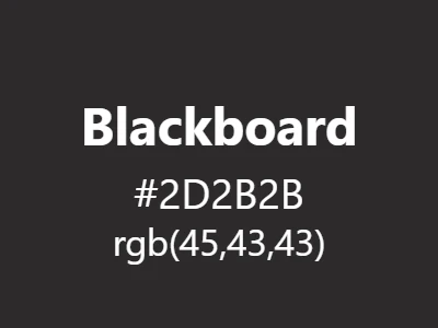 Visual example of blackboard color with its deep, educational black appearance with subtle green undertones