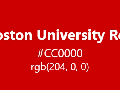 Visual example of Boston University red color with its vibrant, scarlet appearance