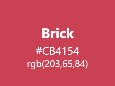 Visual example of brick color with its warm, earthy appearance