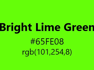 Visual example of bright lime green color with its electric, high-energy appearance