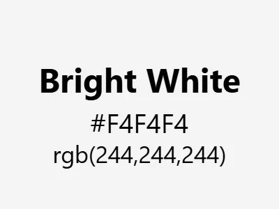 Visual example of bright white color with its vibrant, high-impact appearance