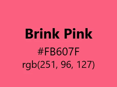 Visual example of brink pink color with its vibrant, energetic appearance