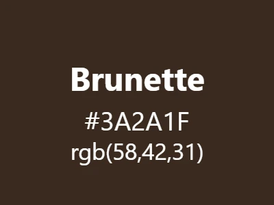 Visual example of brunette color with its rich, dark brown appearance
