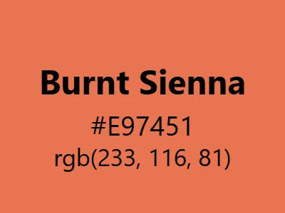 Visual example of burnt sienna color with its earthy, reddish-brown appearance