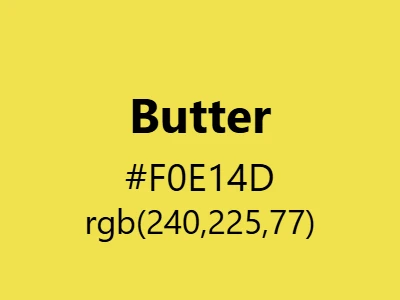Visual example of butter color with its warm, creamy appearance