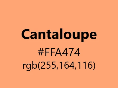 Visual example of cantaloupe color with its soft, peachy appearance