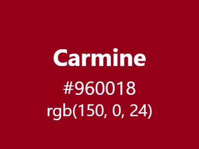 Visual example of carmine color with its vibrant, slightly purplish-red appearance