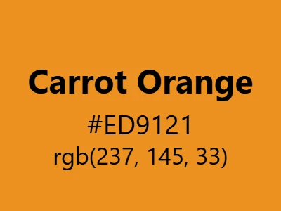 Visual example of carrot orange color with its fresh, vibrant appearance