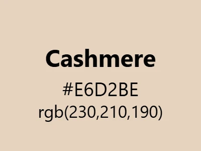 Visual example of cashmere color with its luxurious, warm appearance