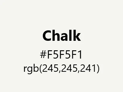 Visual example of chalk color with its soft, muted appearance