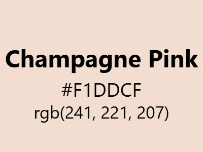 Visual example of champagne pink color with its elegant, warm appearance