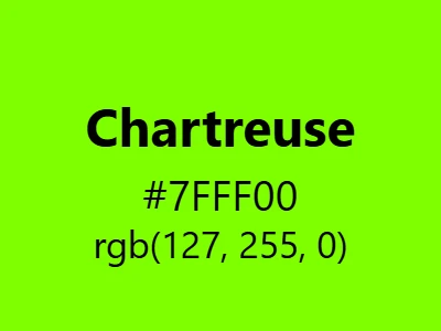 Visual example of chartreuse color with its vibrant, electric appearance