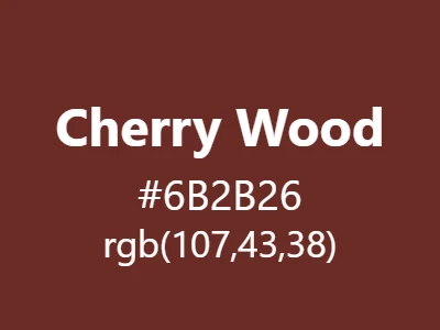Visual example of cherry wood color with its rich, reddish-brown appearance