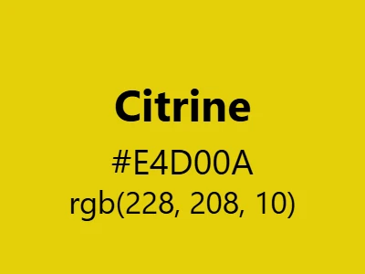Visual example of citrine color with its gemstone-inspired, golden appearance