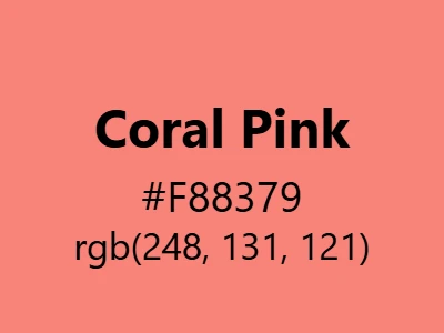 Visual example of coral pink color with its warm, vibrant appearance