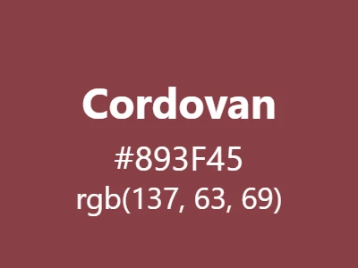 Visual example of cordovan color with its deep, burgundy-brown appearance