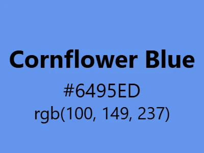 Visual example of cornflower blue color with its soft, floral appearance