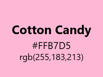 Visual example of cotton candy color with its soft, fluffy appearance
