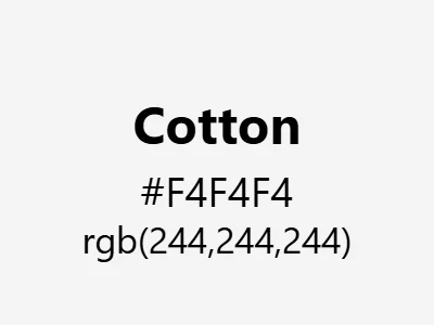 Visual example of cotton color with its soft, natural appearance