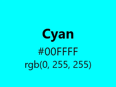 Visual example of aqua/cyan color with its vibrant, watery appearance