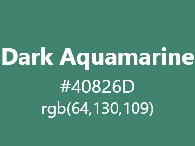 Visual example of dark aquamarine color with its deep, sophisticated appearance
