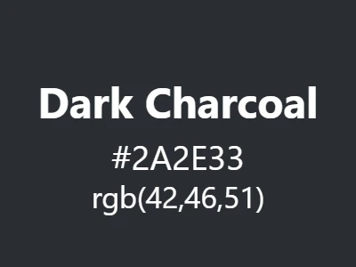 Visual example of dark charcoal color with its intense, dramatic blue-grey appearance