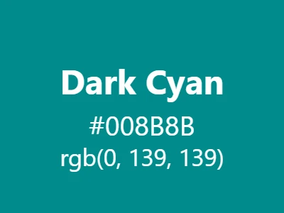 Visual example of dark cyan color with its deep, aquatic appearance