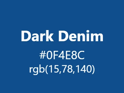 Visual example of dark denim color with its rich, sophisticated appearance