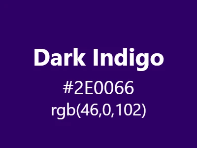 Visual example of dark indigo color with its deep, mysterious appearance