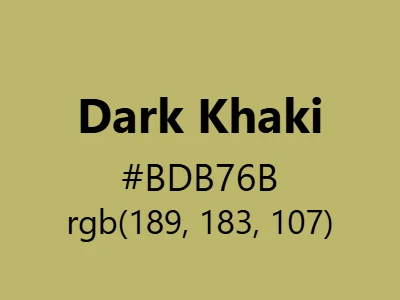 Visual example of dark khaki color with its rich, earthy appearance