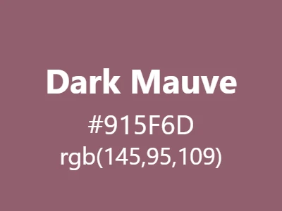 Visual example of dark mauve color with its deep, sophisticated appearance