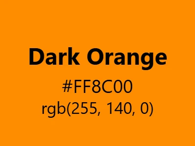Visual example of dark orange color with its rich, warm appearance