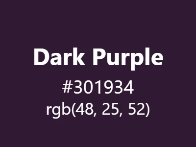 Visual example of dark purple color with its mysterious, sophisticated appearance