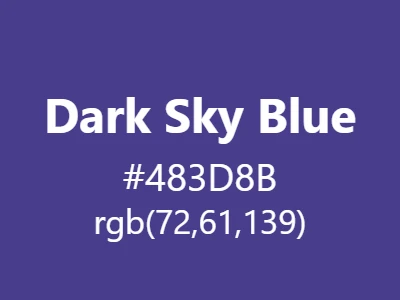 Visual example of dark sky blue color with its deep, mysterious appearance
