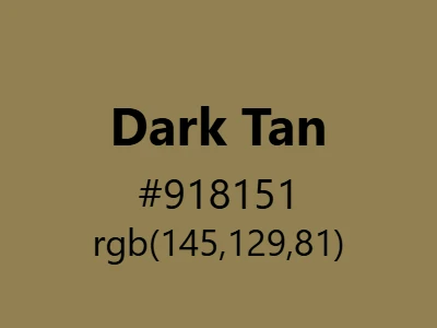 Visual example of dark tan color with its rich, earthy appearance