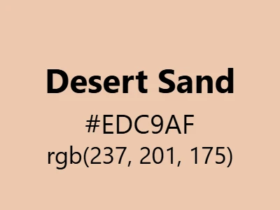 Visual example of desert sand color with its warm, earthy appearance