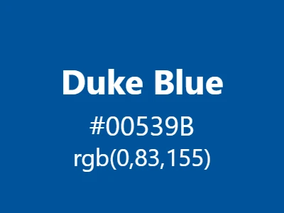 Visual example of Duke blue color with its rich, authoritative appearance