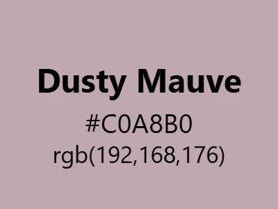 Visual example of dusty mauve color with its muted, sophisticated appearance