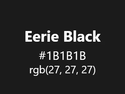 Visual example of eerie black color with its mysterious, unsettling near-black appearance