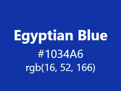 Visual example of Egyptian blue color with its ancient, historical appearance